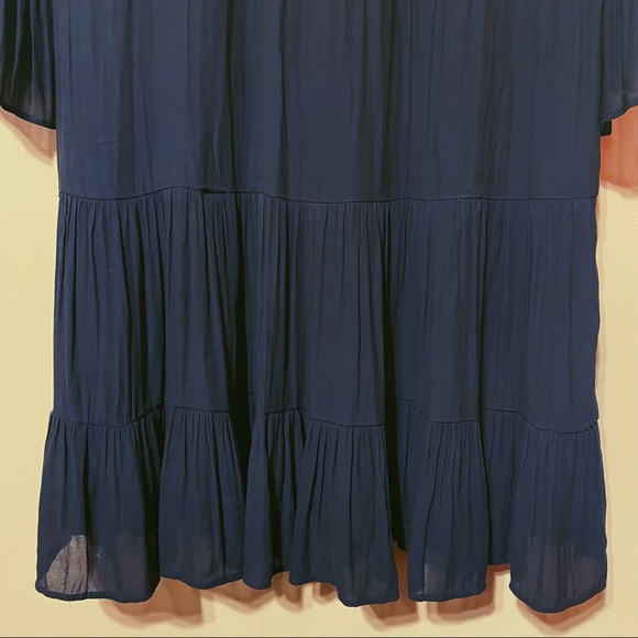 Navy Blue Loft Flounce Dress 8 - Picture 9 of 12